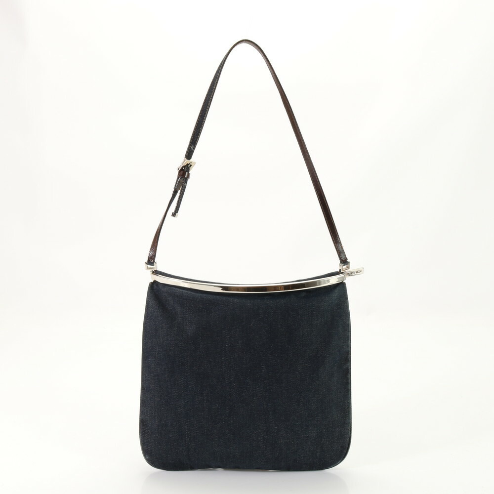 Fendi Denim Leather Tote Bag